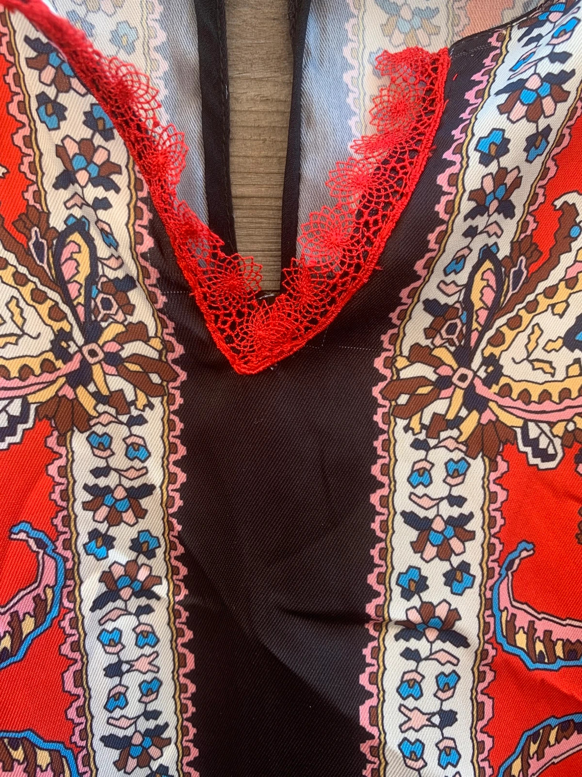 Robe Zara S / 36 imprimé cachemire paisley rouge & marron – Zara – taille S / 36 / 8 4
