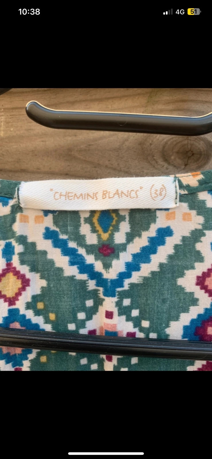 Robe Chemins Blancs 100 % viscose imprimé graphique T38 – Chemins Blancs – taille M / 38 / 10 3