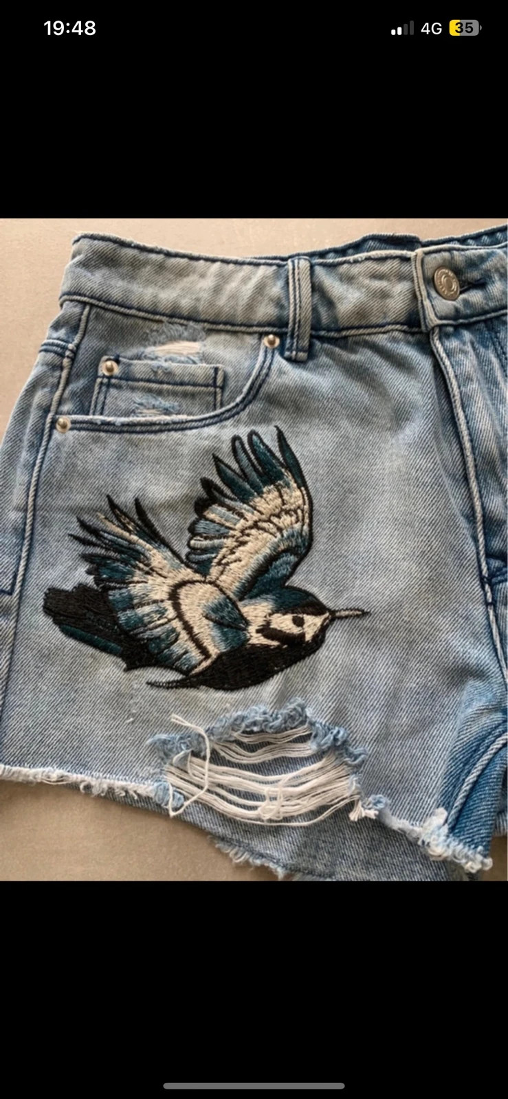 Short en jean brodé Pimkie taille 34/XS – Pimkie – taille XS / 34 / 6 2
