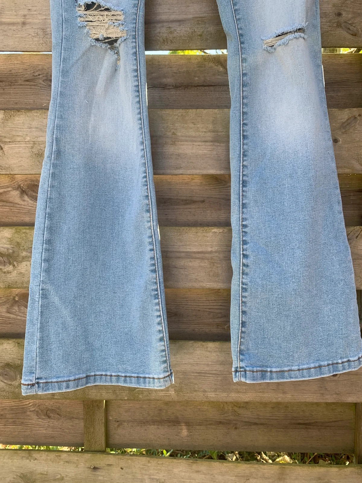 Jean flare bleu clair déchiré XS – Shein – taille XS / 34 / 6 4