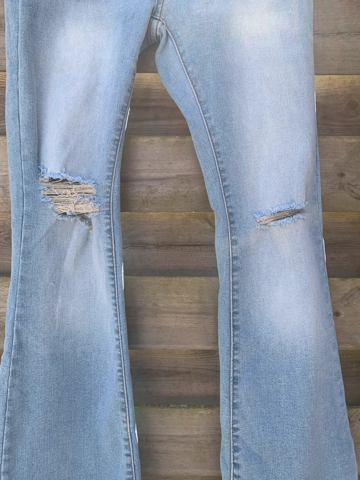 Jean flare bleu clair déchiré XS – Shein – taille XS / 34 / 6 3
