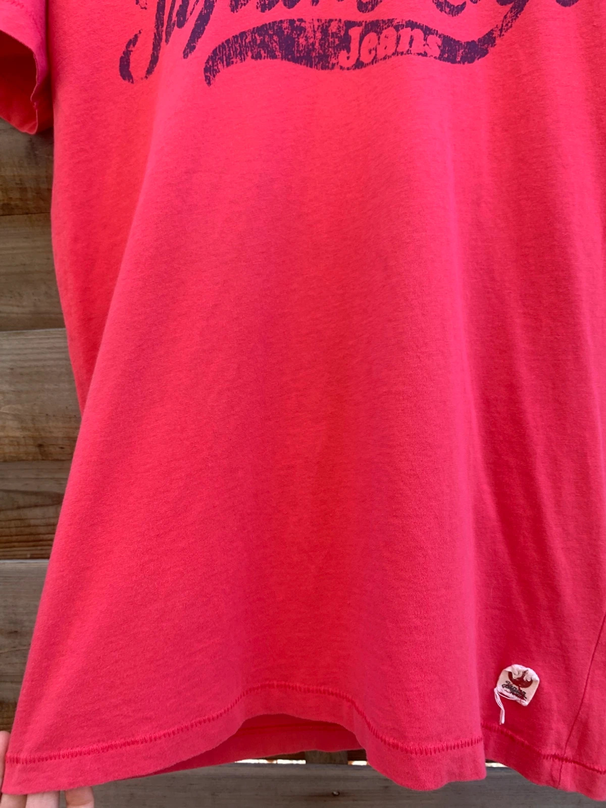 T-shirt Japan Rags rose corail logo – Taille S – 100 % coton – Japan Rags – taille S 5