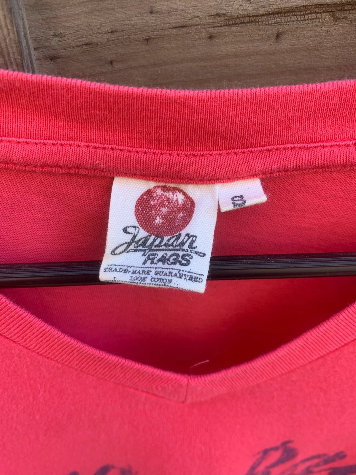 T-shirt Japan Rags rose corail logo – Taille S – 100 % coton – Japan Rags – taille S 2