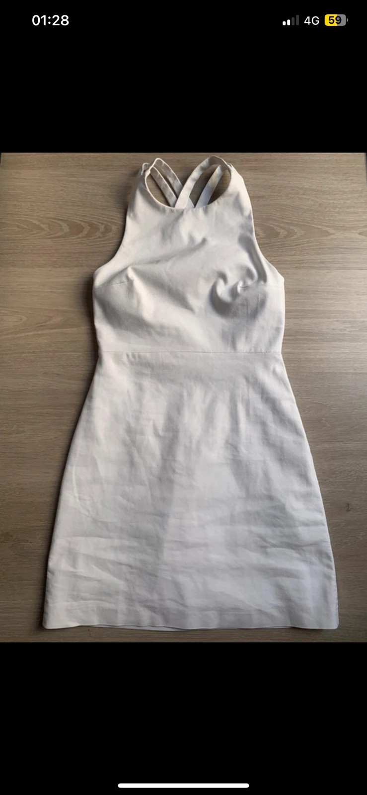 Robe Zara blanche dos croisé T.S – élégante, cérémonie, mariage – Zara – taille S / 36 / 8 2