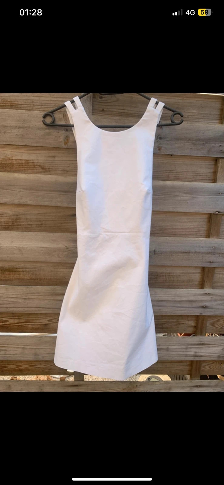 Robe Zara blanche dos croisé T.S – élégante, cérémonie, mariage – Zara – taille S / 36 / 8 3