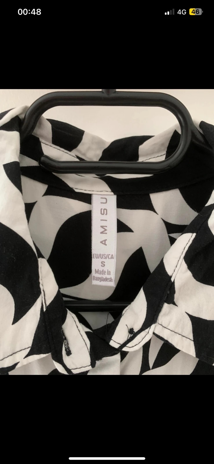 Chemisier sans manches noir & blanc motif graphique – Taille S – taille S / 36 / 8 2