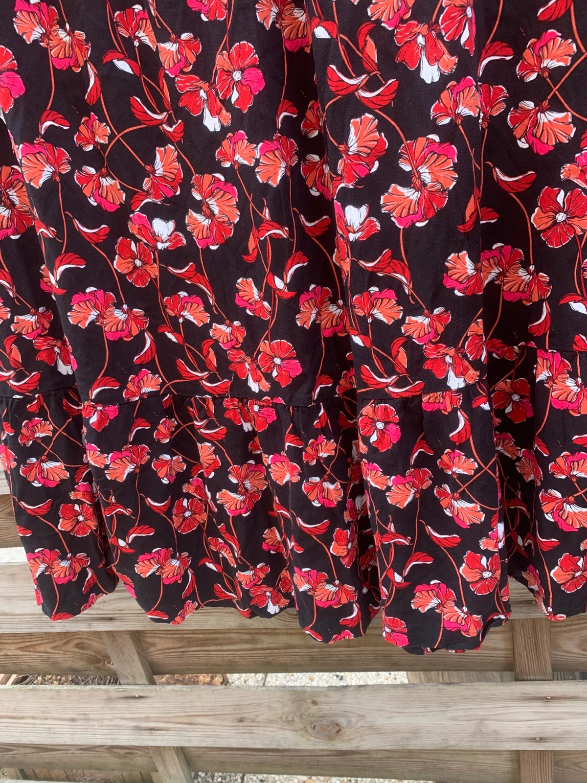 Jupe longue fluide fleurie L 40/42 Taille élastique – taille L / 40 / 12 3