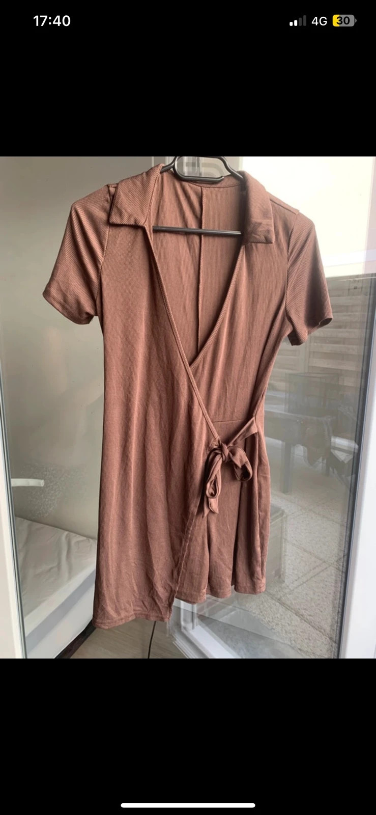 Combishort portefeuille côtelée marron – taille S – Shein – taille S / 36 / 8 2