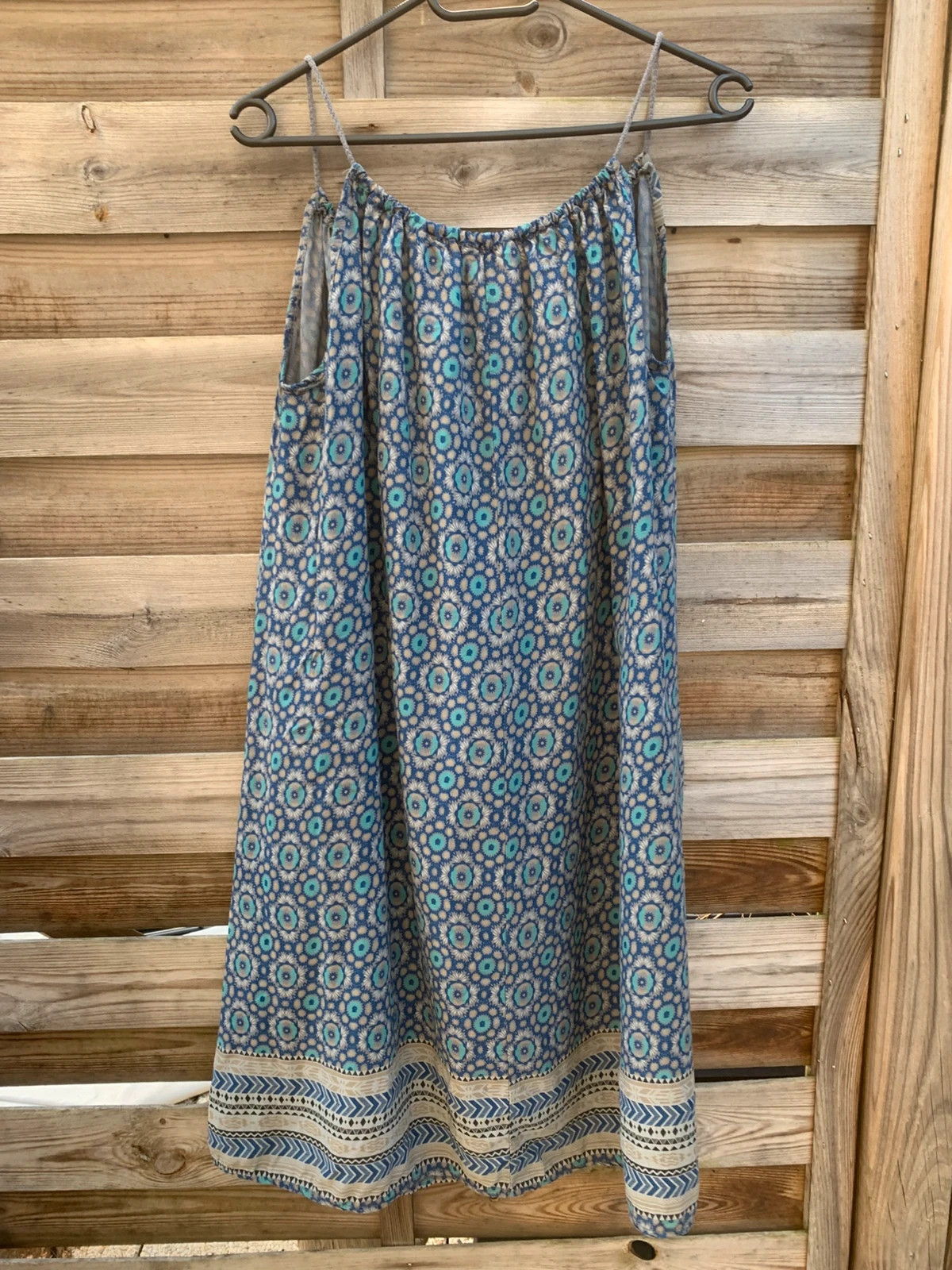 Robe My Vela Made in Italy imprimé bleu fluide TM/L – My Vela – taille M / 38 / 10 5