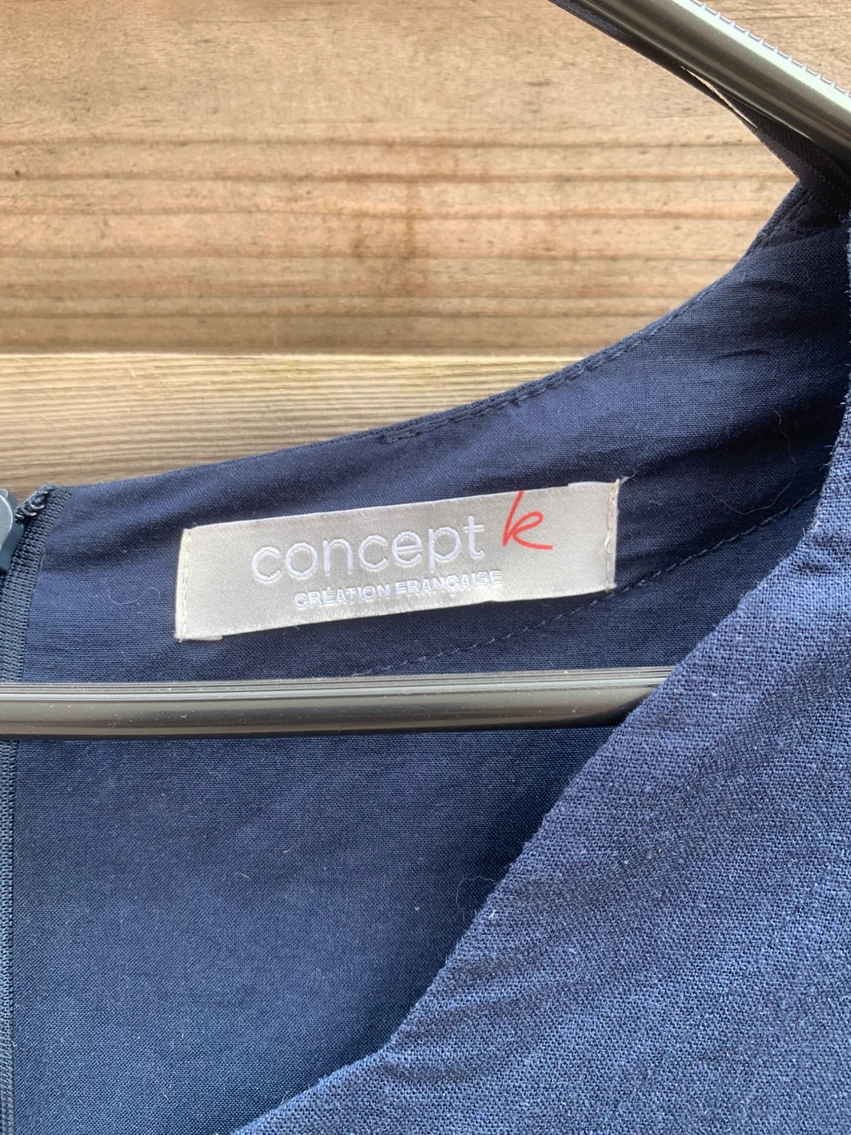 Robe bleu marine en lin Concept K T40 – concept k – taille L / 40 / 12 2