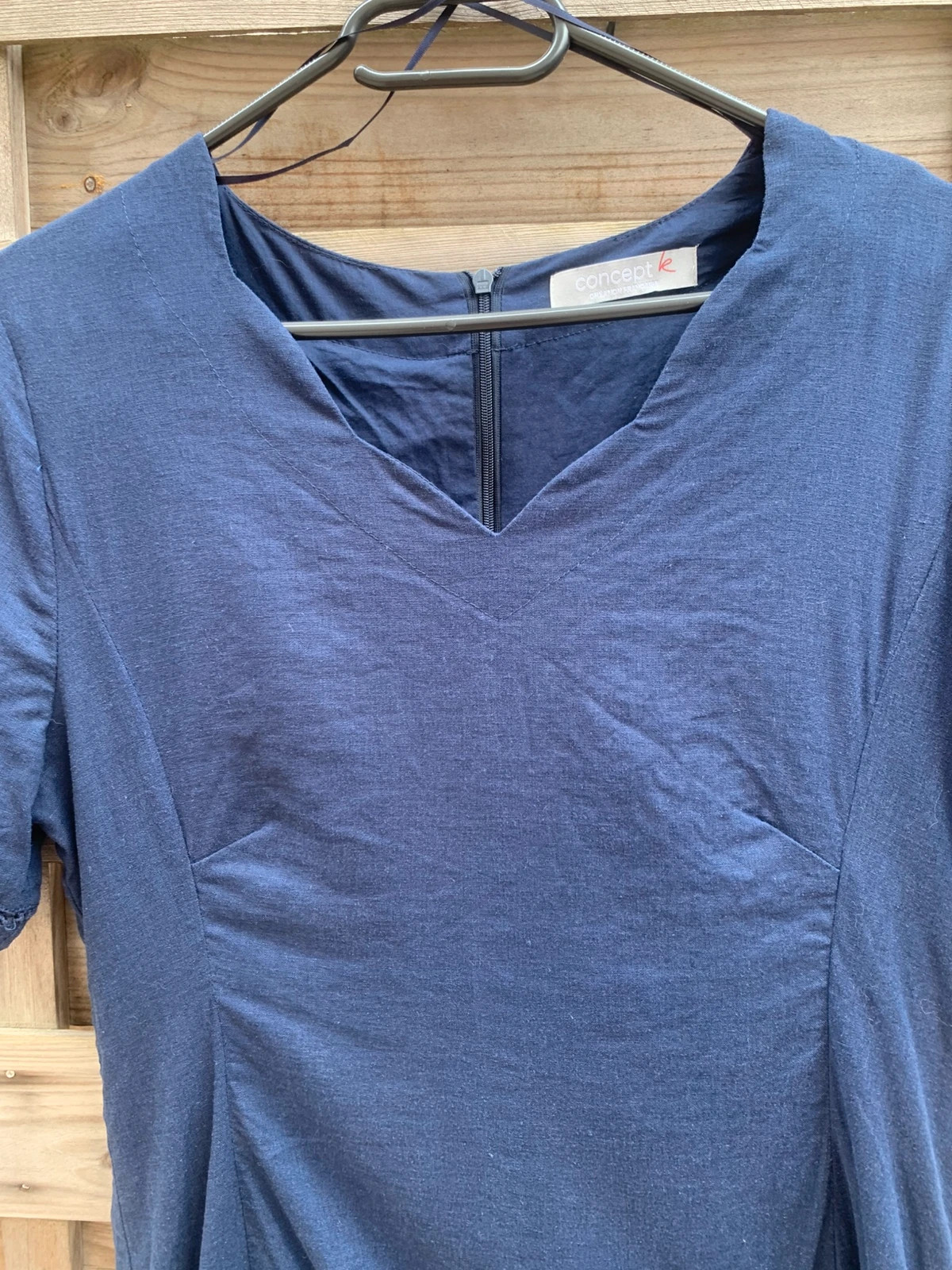 Robe bleu marine en lin Concept K T40 – concept k – taille L / 40 / 12 3