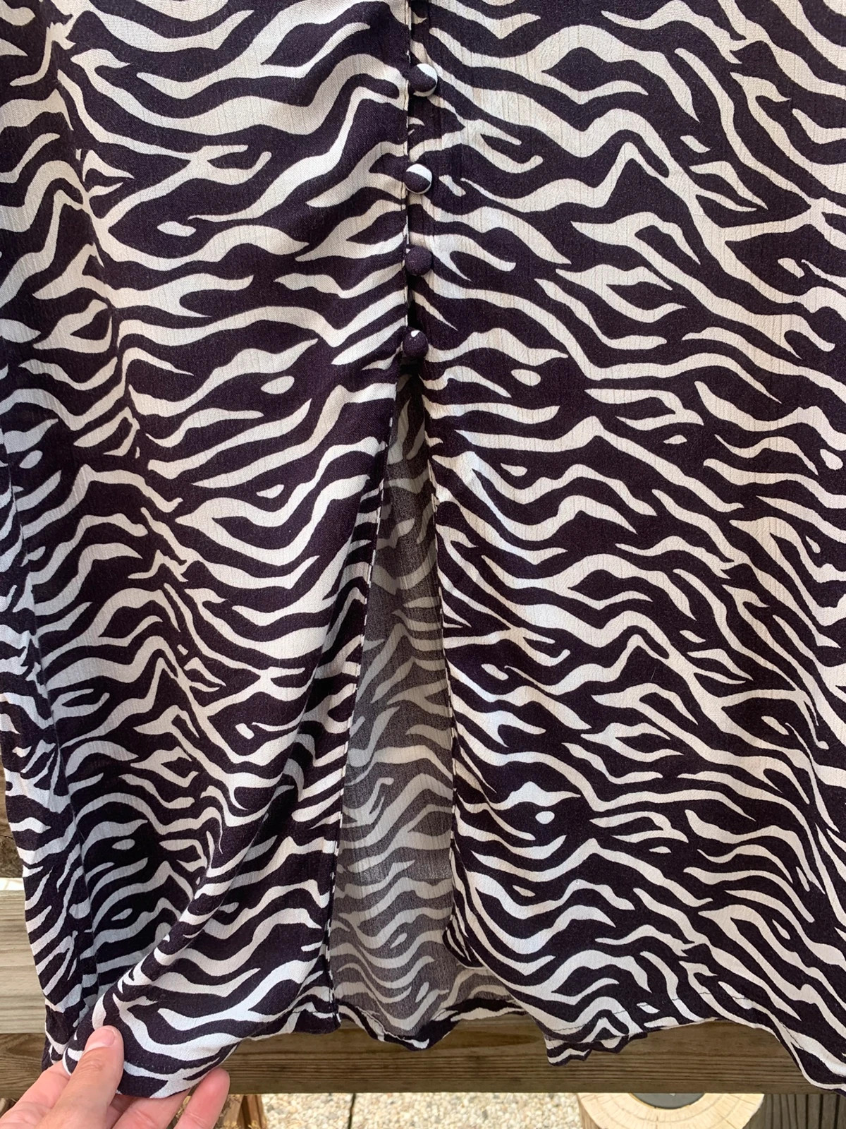 Jupe longue NAF NAF taille S imprimé zèbre fendue boutonnée – Naf Naf – taille S / 36 / 8 5