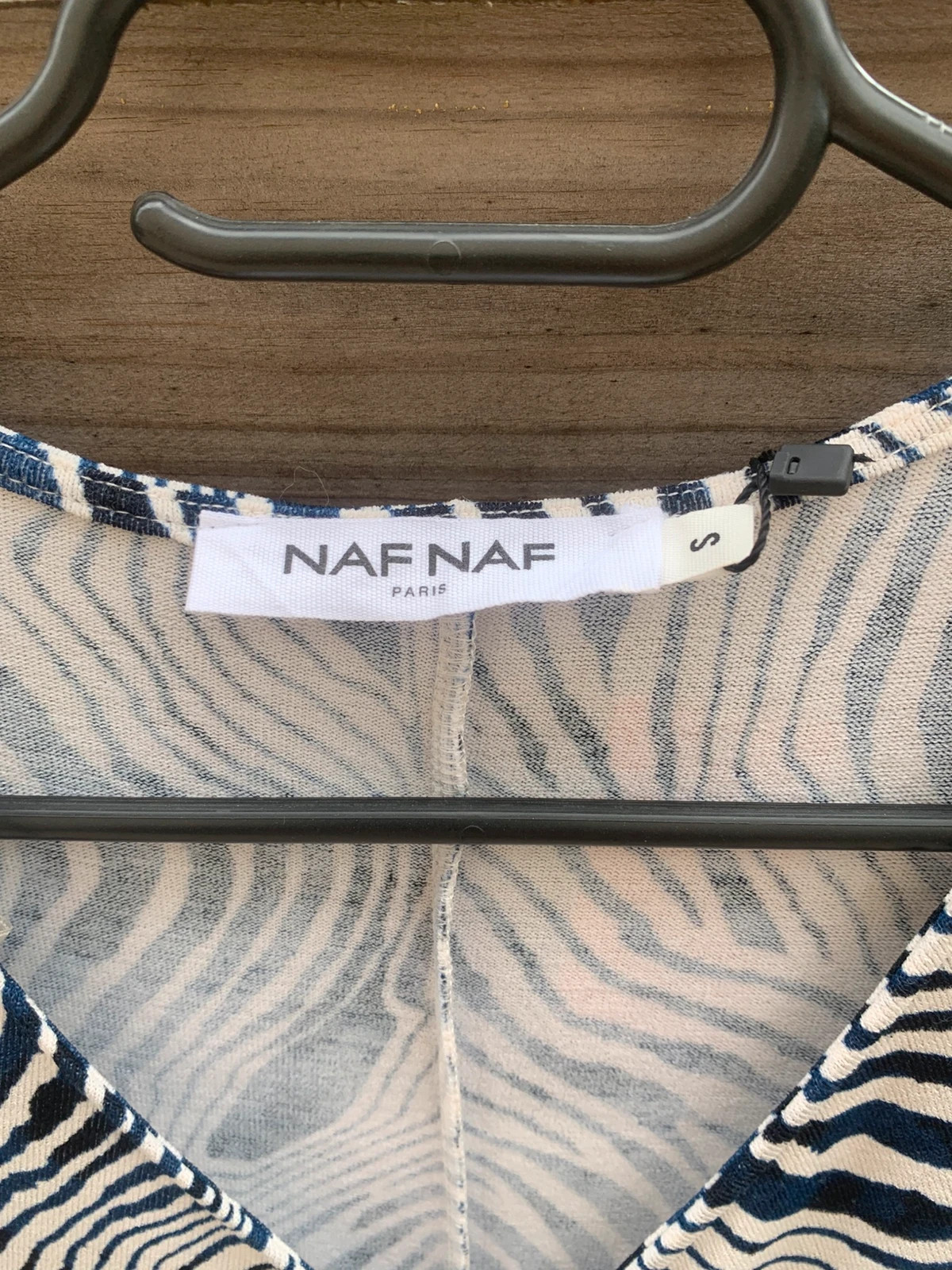 Robe longue Naf Naf S neuve étiquette – imprimé zèbre bleu marine – Naf Naf – taille S / 36 / 8 3