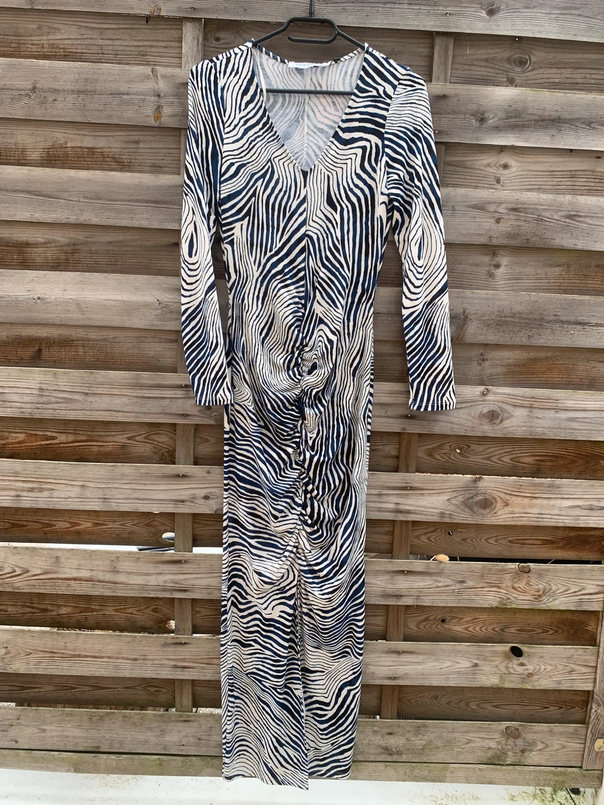 Robe longue Naf Naf S neuve étiquette – imprimé zèbre bleu marine – Naf Naf – taille S / 36 / 8 2