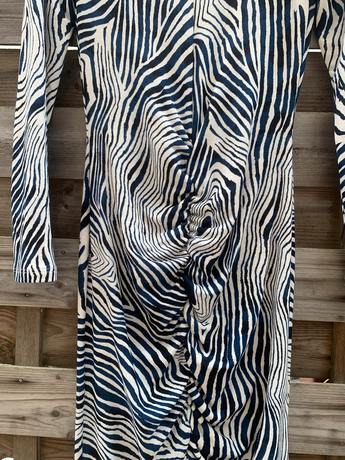 Robe longue Naf Naf S neuve étiquette – imprimé zèbre bleu marine – Naf Naf – taille S / 36 / 8 5