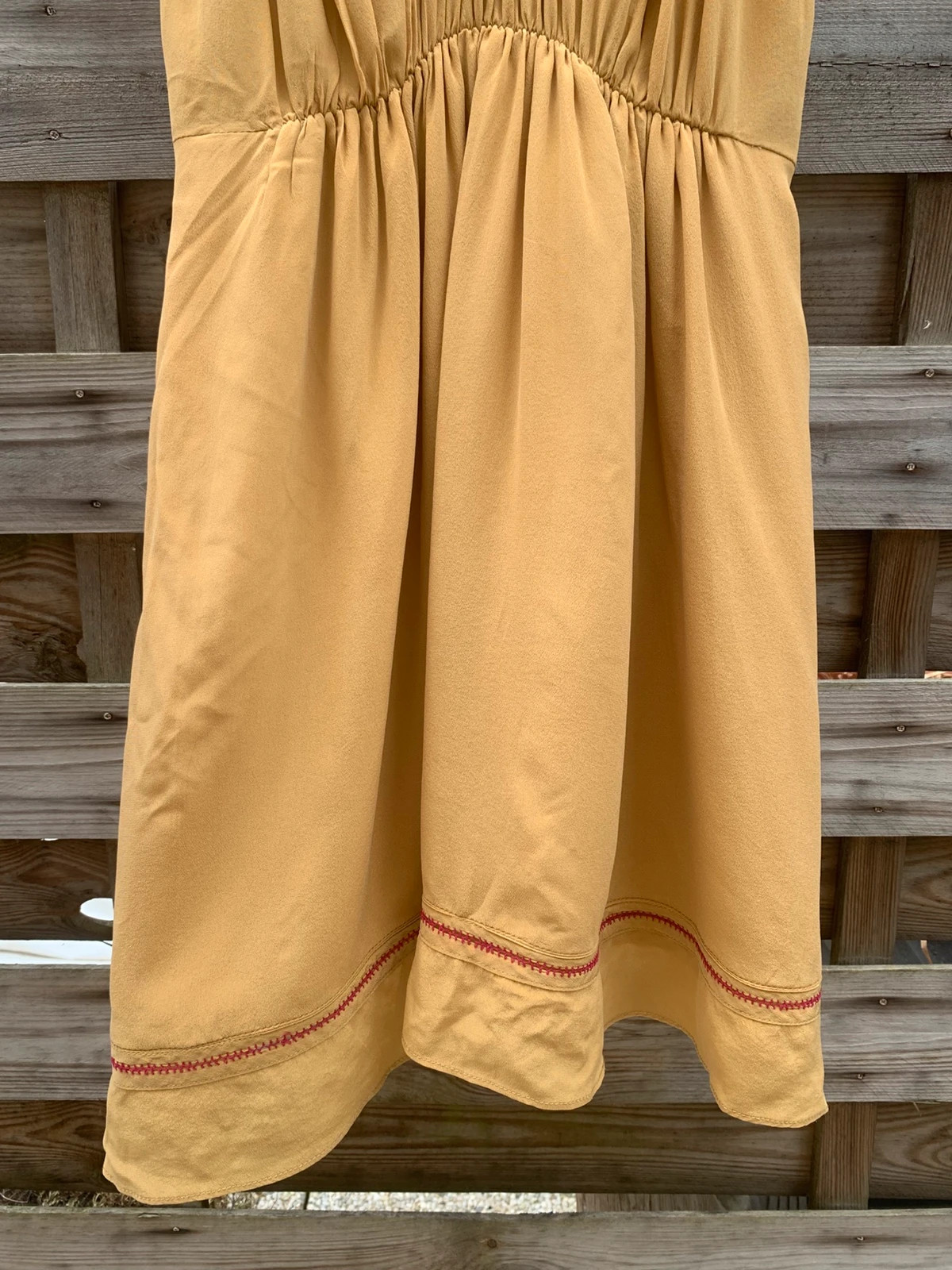 🤎 Robe bohème en soie camel/moutarde – Taille 36 – 100 % soie 🤎 – taille S / 36 / 8 4