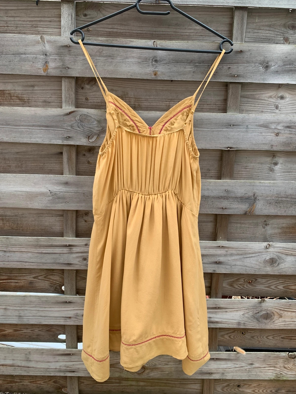 🤎 Robe bohème en soie camel/moutarde – Taille 36 – 100 % soie 🤎 – taille S / 36 / 8 5