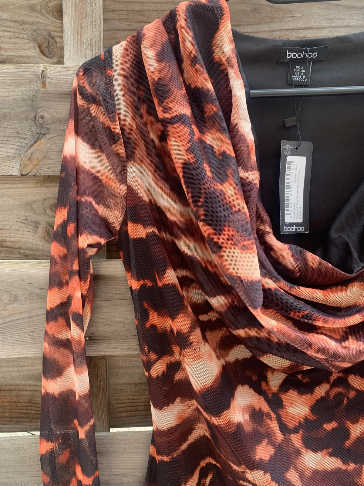 Robe Boohoo neuve avec étiquette – Imprimé tigre – Taille 36 🐅🤎 – Boohoo – taille S / 36 / 8 3