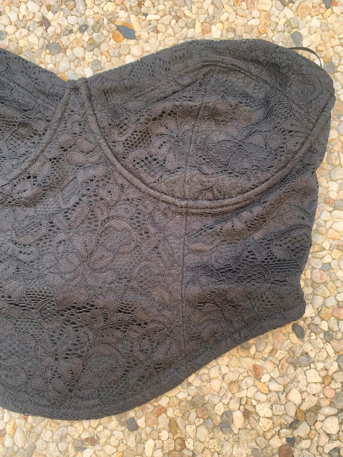 Bustier noir en dentelle Pimkie – Taille M – Style corset – Pimkie – taille M / 38 / 10 3