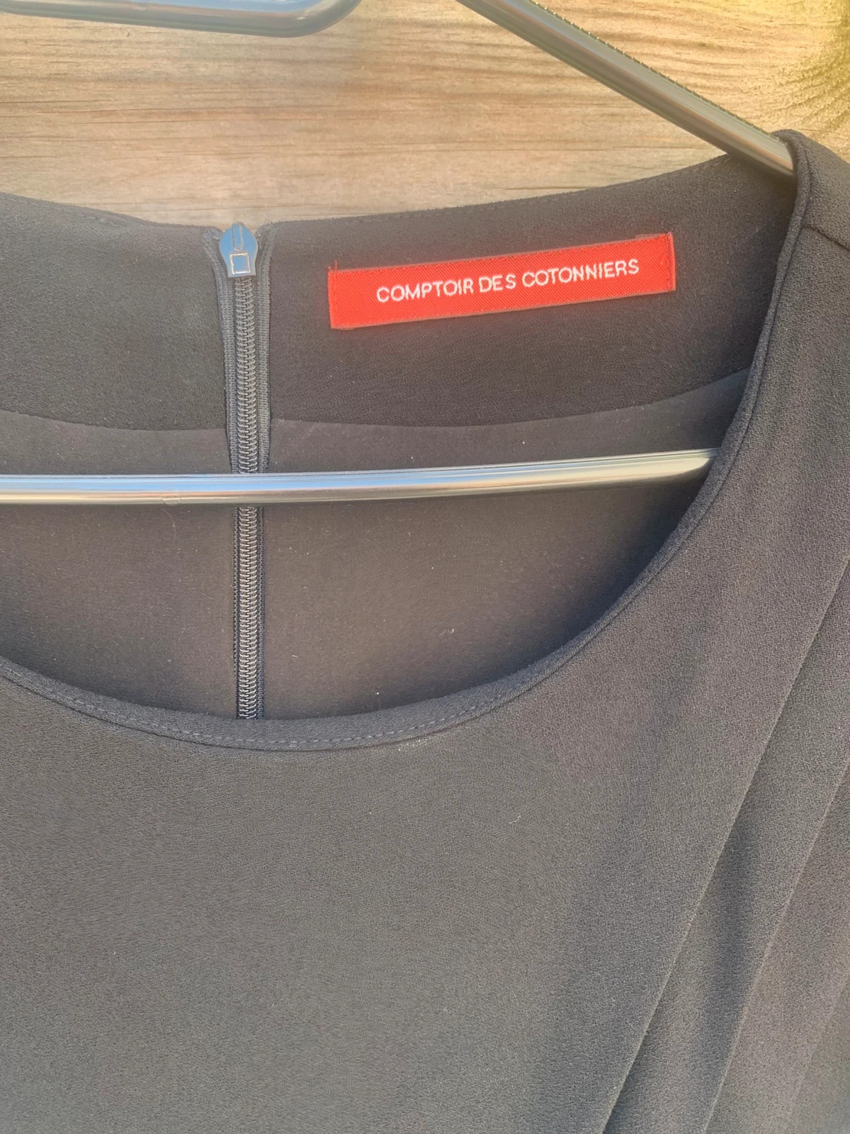 Robe noire Comptoir des Cotonniers T40 drapée élégante chic – Comptoir des Cotonniers – taille L / 40 / 12 3