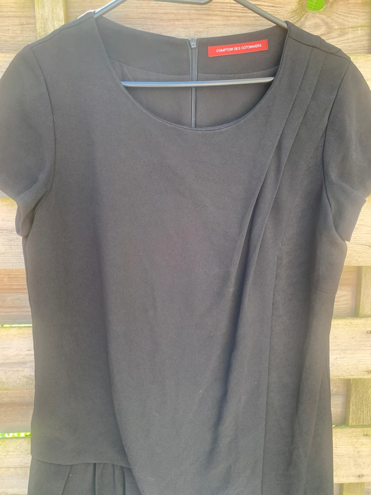 Robe noire Comptoir des Cotonniers T40 drapée élégante chic – Comptoir des Cotonniers – taille L / 40 / 12 4