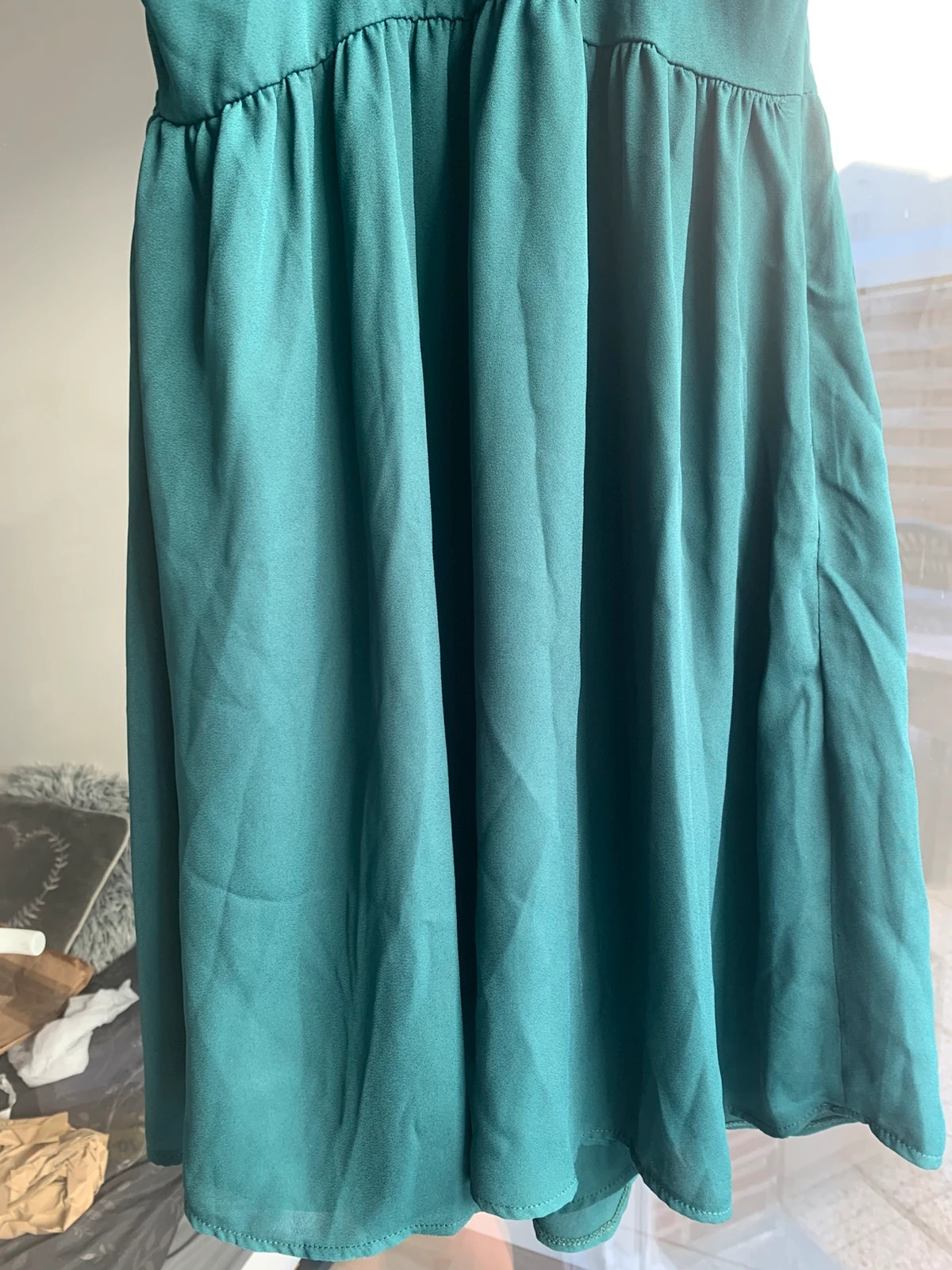 Robe fluide vert émeraude Etam T36 – dos nu à nouer – très bon état – Etam – taille S / 36 / 8 3