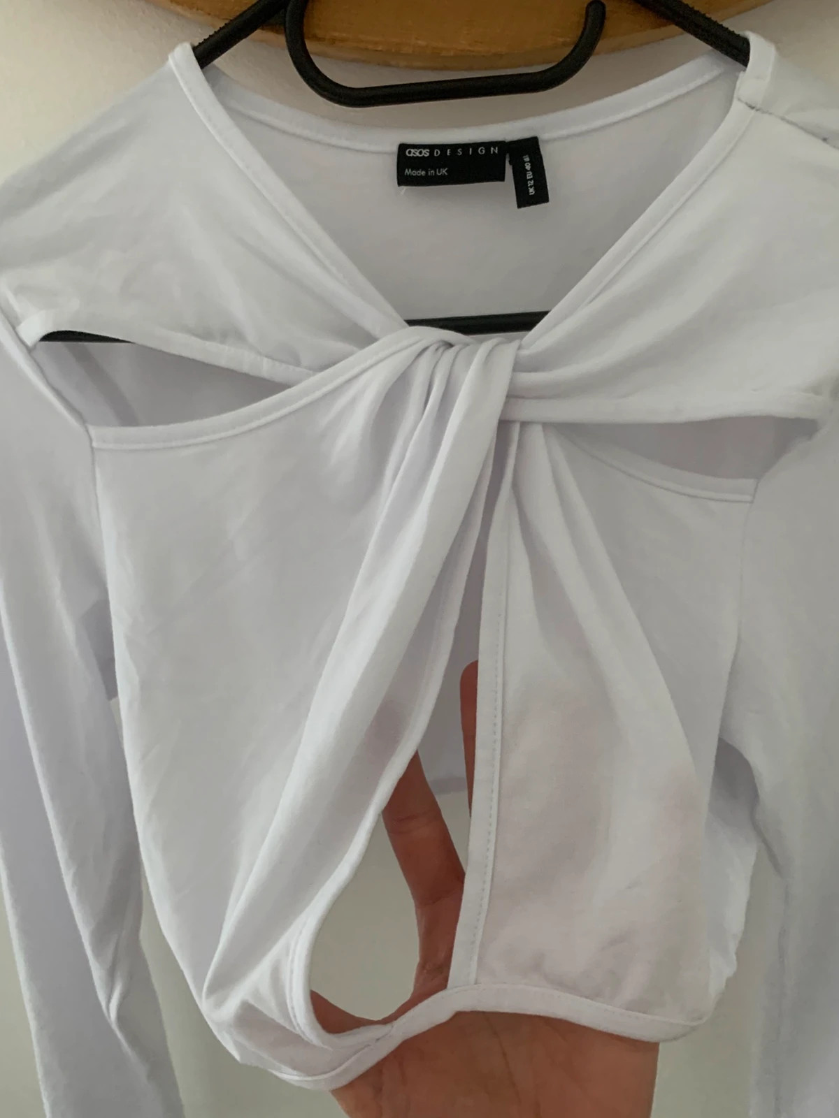 🤍 Crop top blanc ASOS Design - T40 – effet cut out ultra tendance 🤍 – ASOS Design – taille L / 40 / 12 4