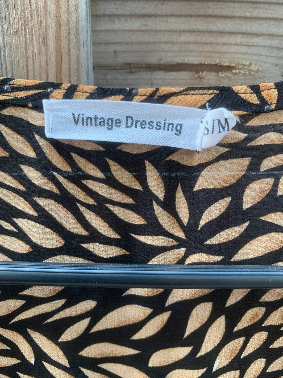 Robe courte fluide imprimée noir et camel - Vintage dressing - T.M 🤎 – Vintage Dressing – taille M / 38 / 10 3