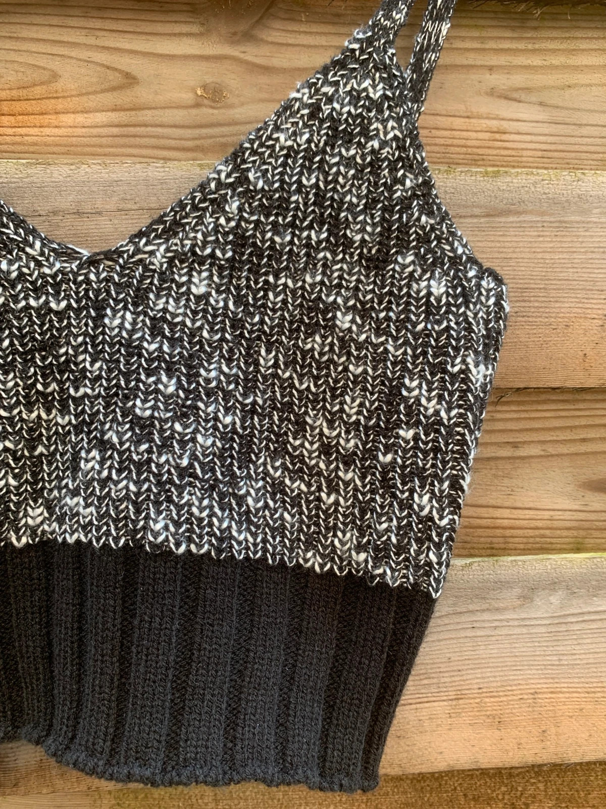 Top maille ASOS Design noir & blanc – style Y2K / casual chic - T36 – ASOS Design – taille S / 36 / 8 4