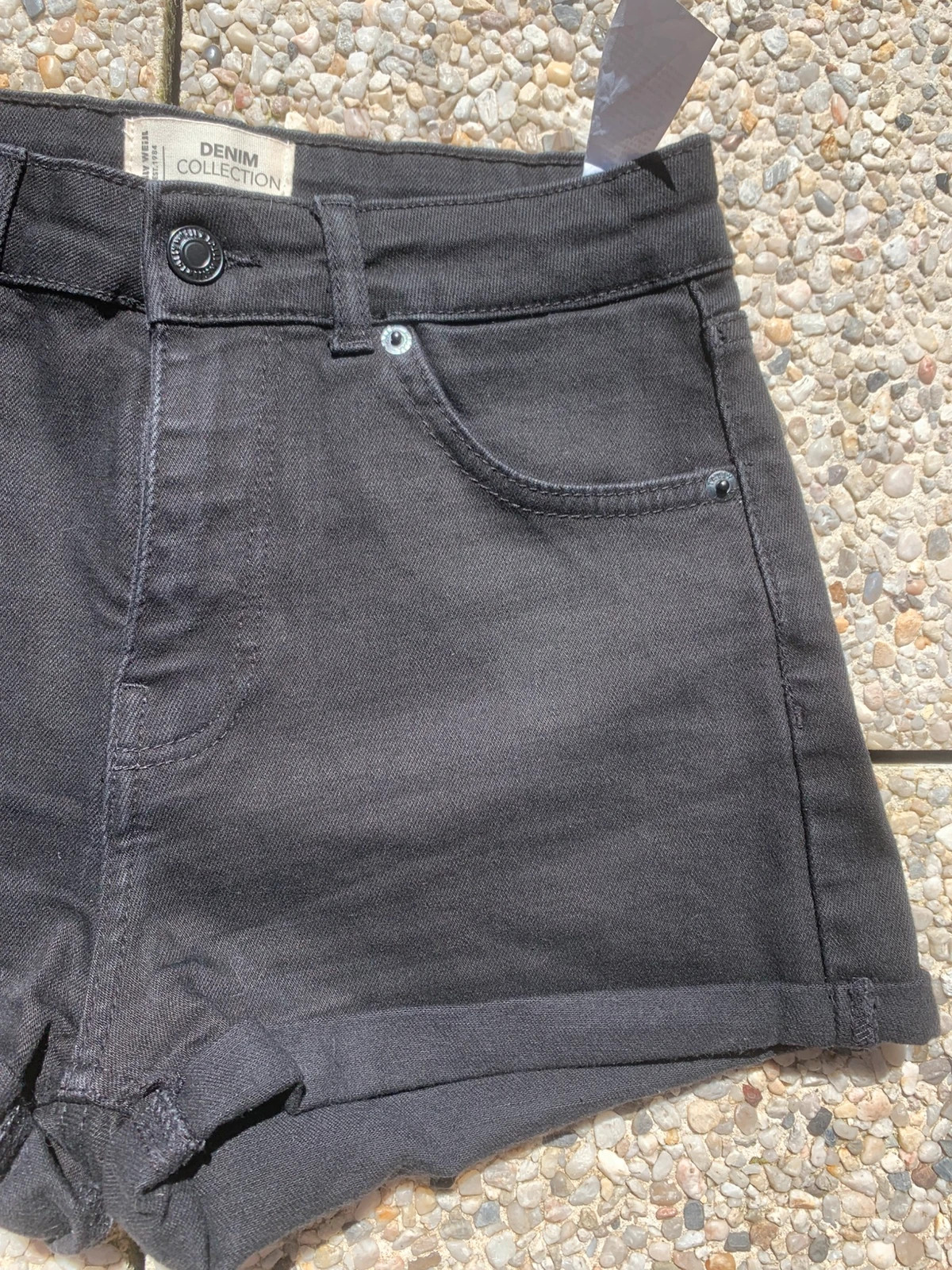 🖤 Short en jean noir taille haute Tally weijl – T36 🖤 – Tally Weijl – taille S / 36 / 8 3