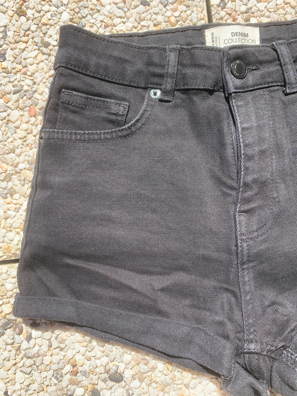 🖤 Short en jean noir taille haute Tally weijl – T36 🖤 – Tally Weijl – taille S / 36 / 8 2