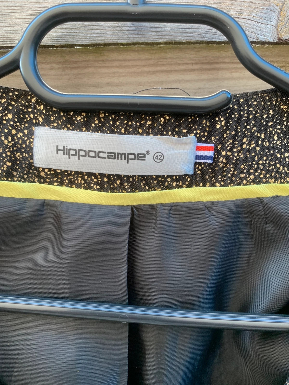 Blazer noir & doré Hippocampe – Taille 42 – Hippocampe – taille XL / 42 / 14 2