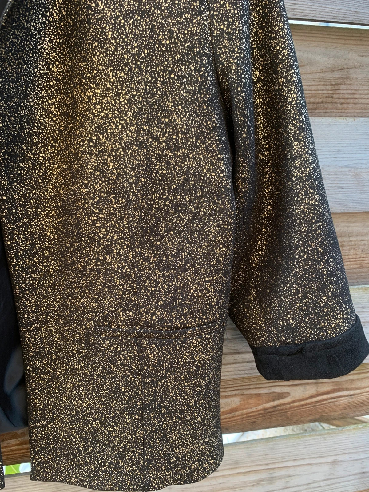 Blazer noir & doré Hippocampe – Taille 42 – Hippocampe – taille XL / 42 / 14 5