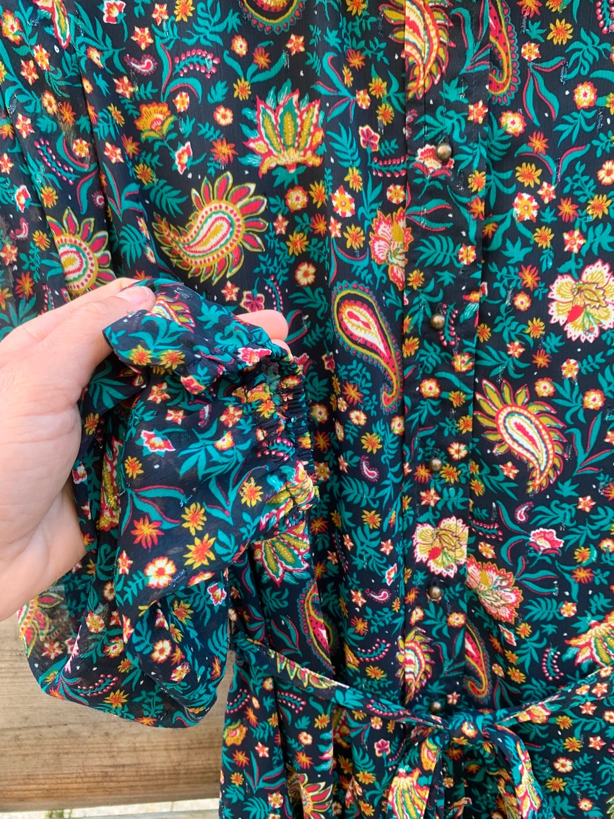 Robe chemise fleurie bohème GÉMO 🌸 manches longues – Taille 36 – Gémo – taille S / 36 / 8 4