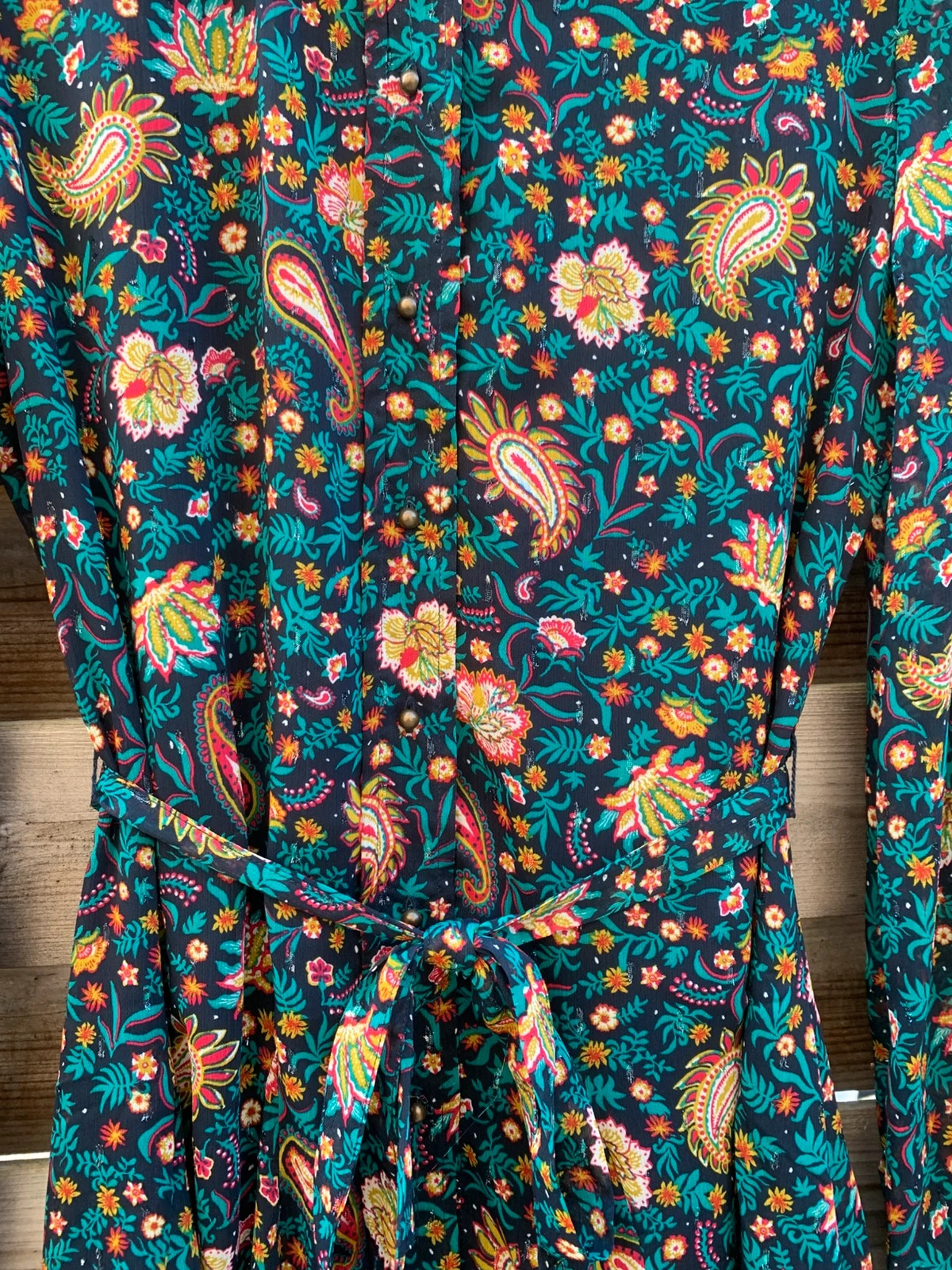 Robe chemise fleurie bohème GÉMO 🌸 manches longues – Taille 36 – Gémo – taille S / 36 / 8 5