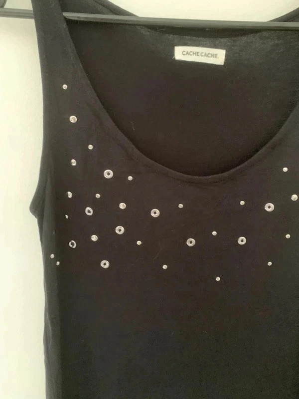 Débardeur noir à clous CacheCache – Taille S – Cache Cache – taille S / 36 / 8 2