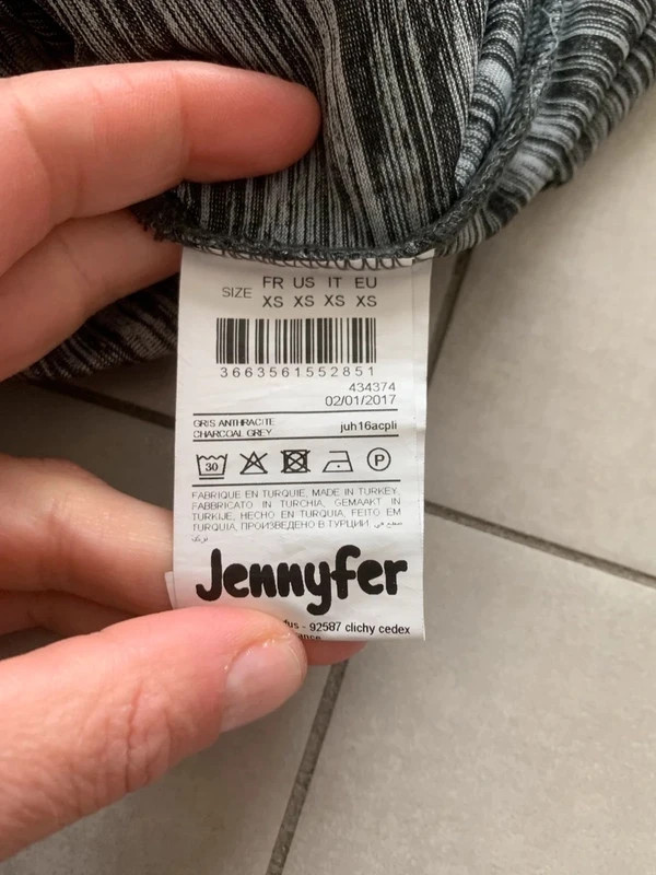 Jupe moulante grise effet chiné Jennyfer – Taille XS – Jennyfer – taille XS / 34 / 6 4