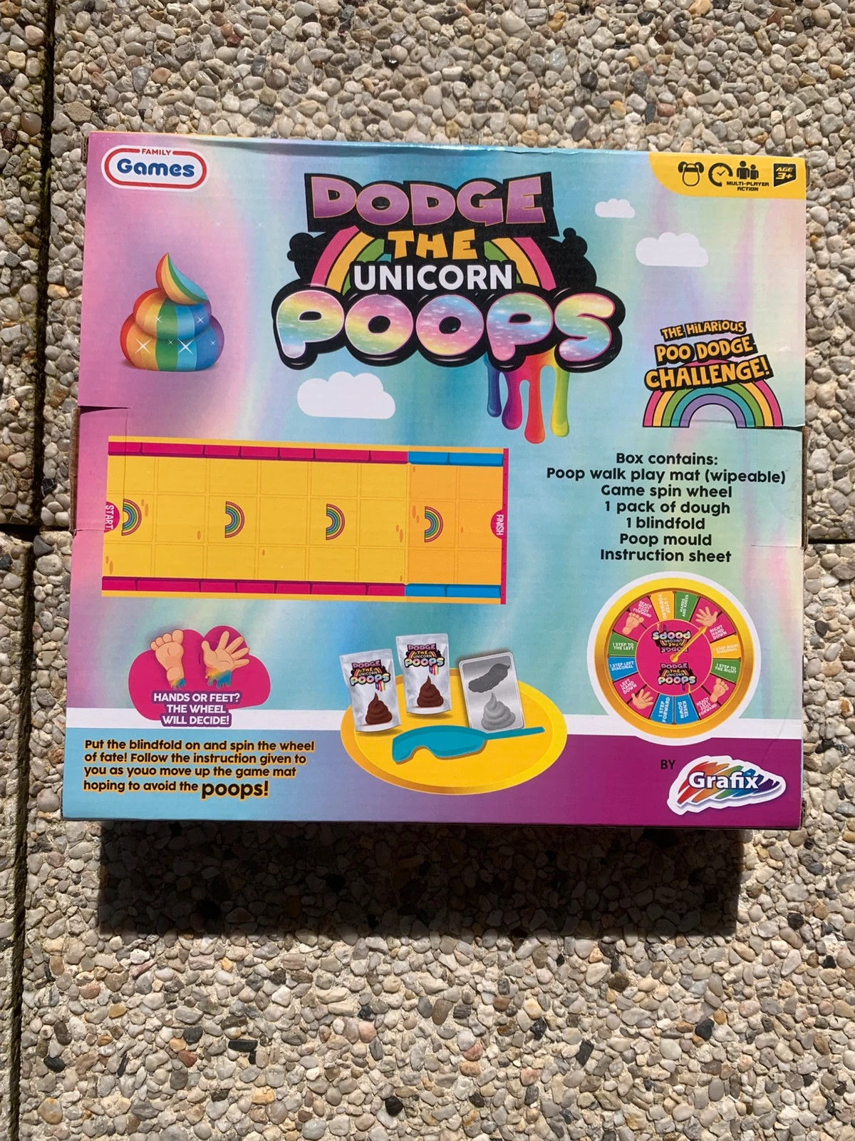 Jeu de société “Dodge the Unicorn Poops” jeu fun enfants (anglais) – Grafix 2
