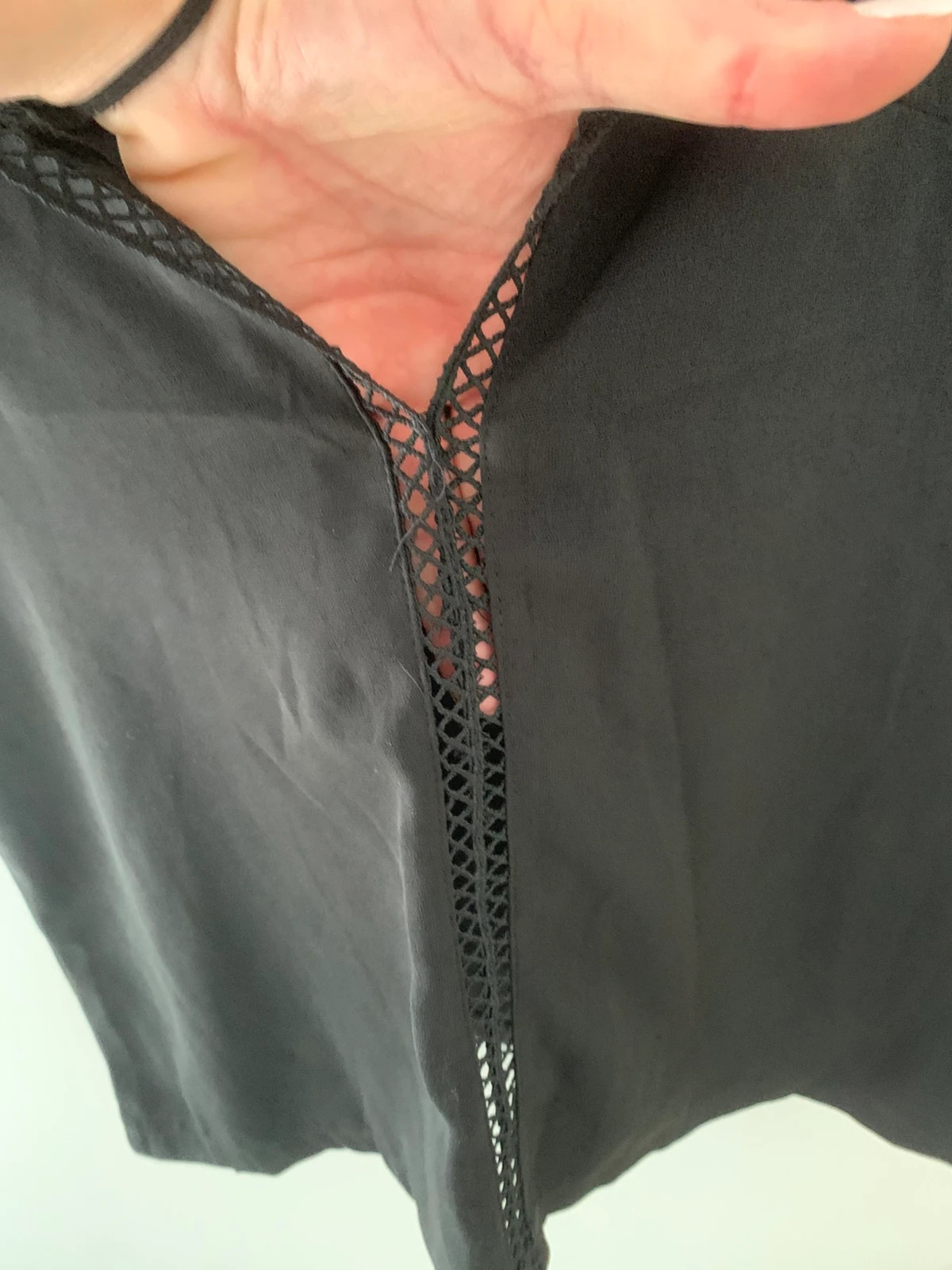 Caraco noir Shein taille S – détail dentelle – Shein – taille S / 36 / 8 3