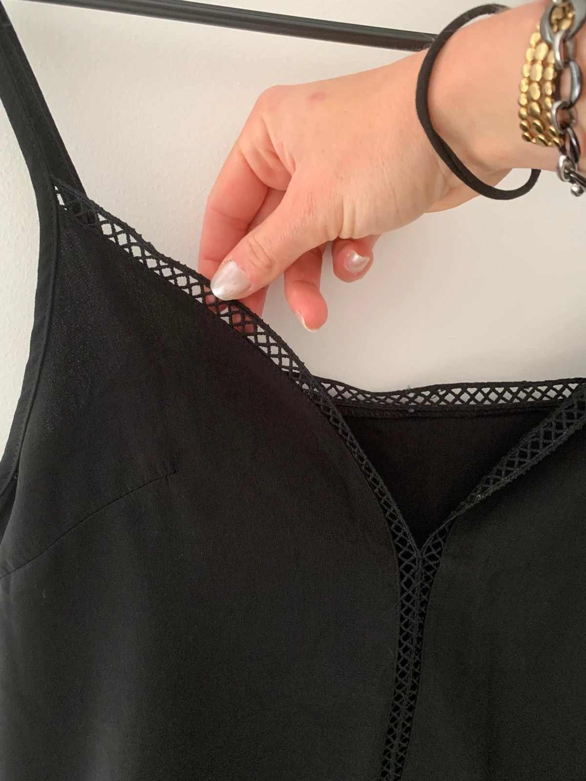 Caraco noir Shein taille S – détail dentelle – Shein – taille S / 36 / 8 2