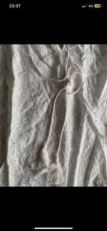 🤍 Top blanc broderie anglaise – style bohème – S 🤍 – taille S / 36 / 8 4