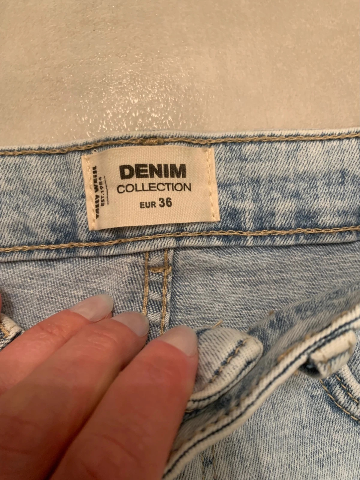Short en jean clair destroy Tally Weijl T36 neuf – effet vintage – Tally Weijl – taille S / 36 / 8 4