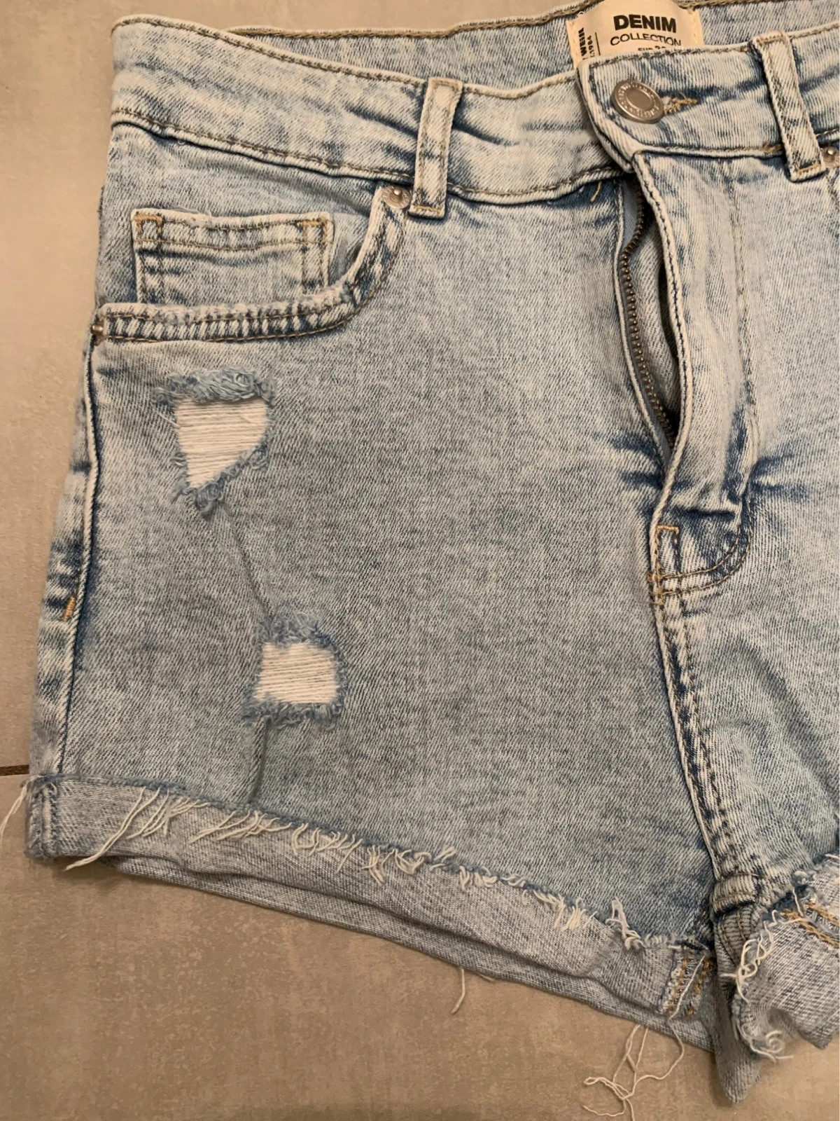 Short en jean clair destroy Tally Weijl T36 neuf – effet vintage – Tally Weijl – taille S / 36 / 8 2