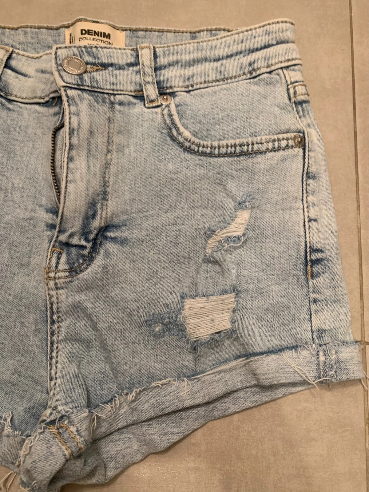 Short en jean clair destroy Tally Weijl T36 neuf – effet vintage – Tally Weijl – taille S / 36 / 8 3