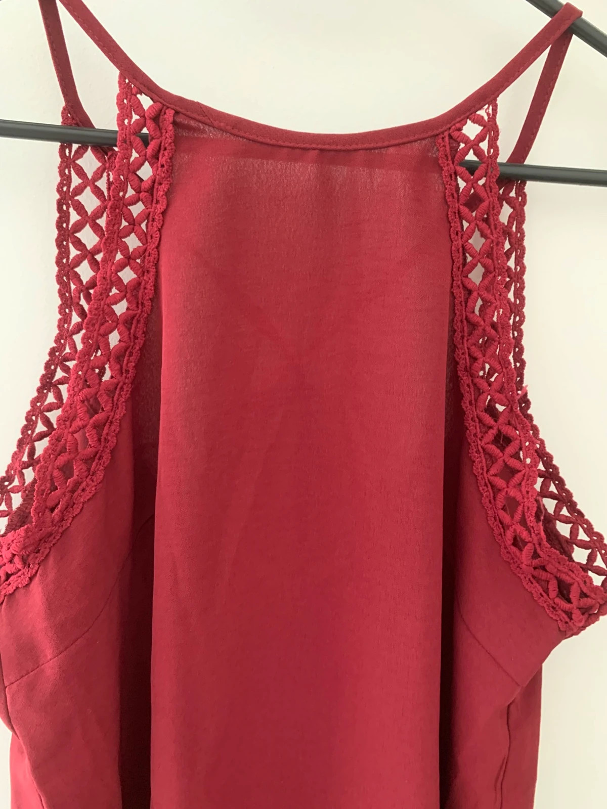Top bordeaux dos ouvert SHEIN Taille M – Dentelle et détail noué – Shein – taille M / 38 / 10 3
