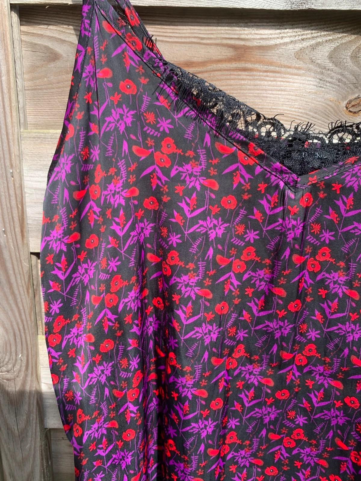 Débardeur Manoukian noir imprimé fleuri dentelle taille 36 – Manoukian – taille S / 36 / 8 2
