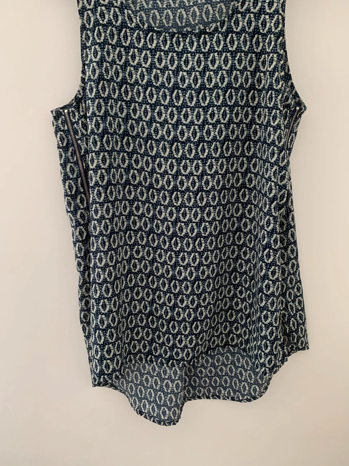 🔵 Top fluide imprimé Mim – détail zip – léger & tendance 🔵 – Mim – taille M / 38 / 10 5