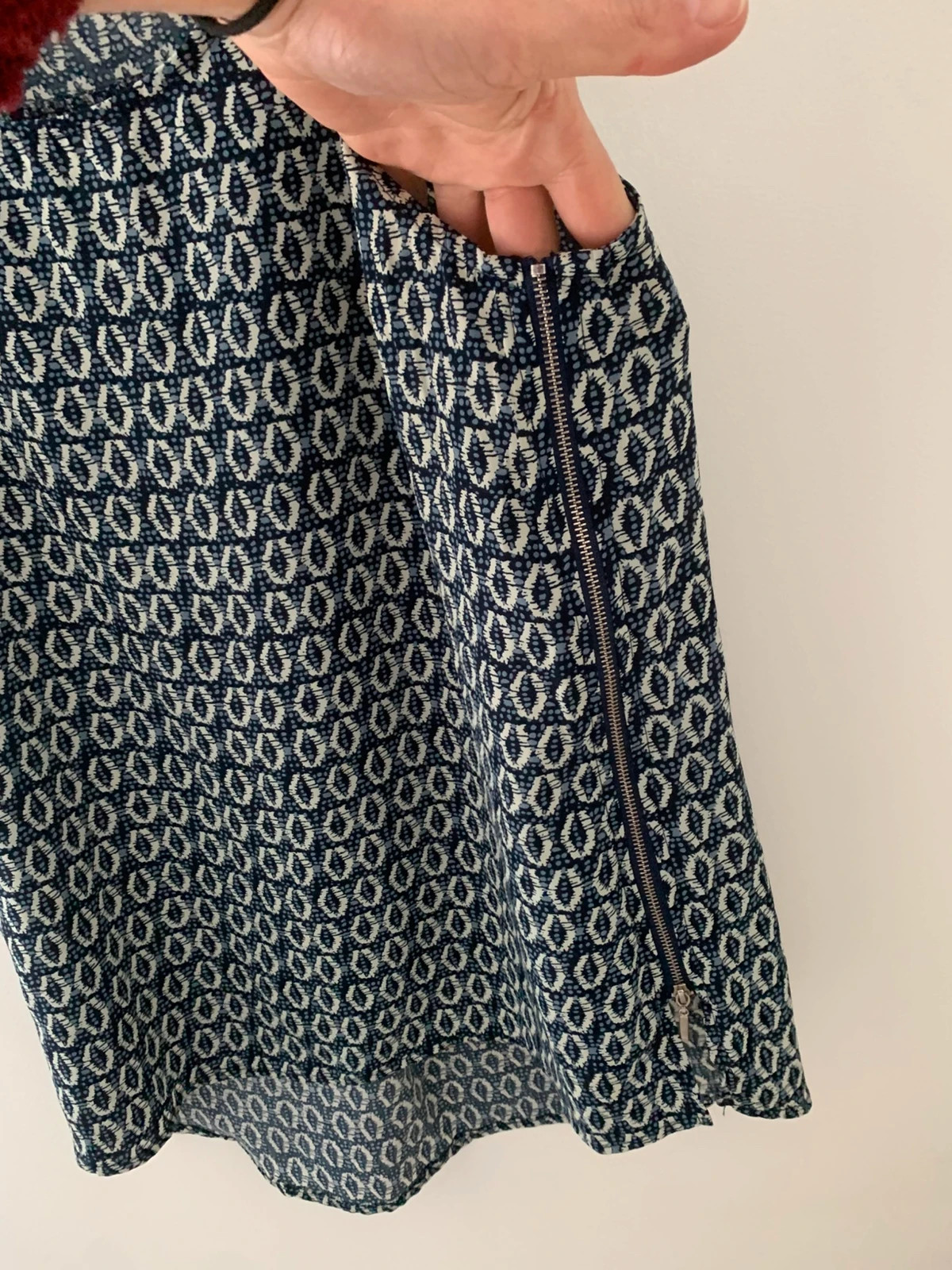 🔵 Top fluide imprimé Mim – détail zip – léger & tendance 🔵 – Mim – taille M / 38 / 10 4