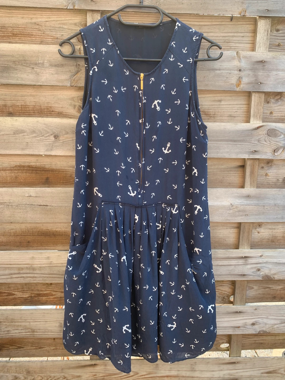 Robe Massimo Dutti bleu marine à motifs ancres – fluide & élégante taille S – Massimo Dutti – taille S / 36 / 8 2