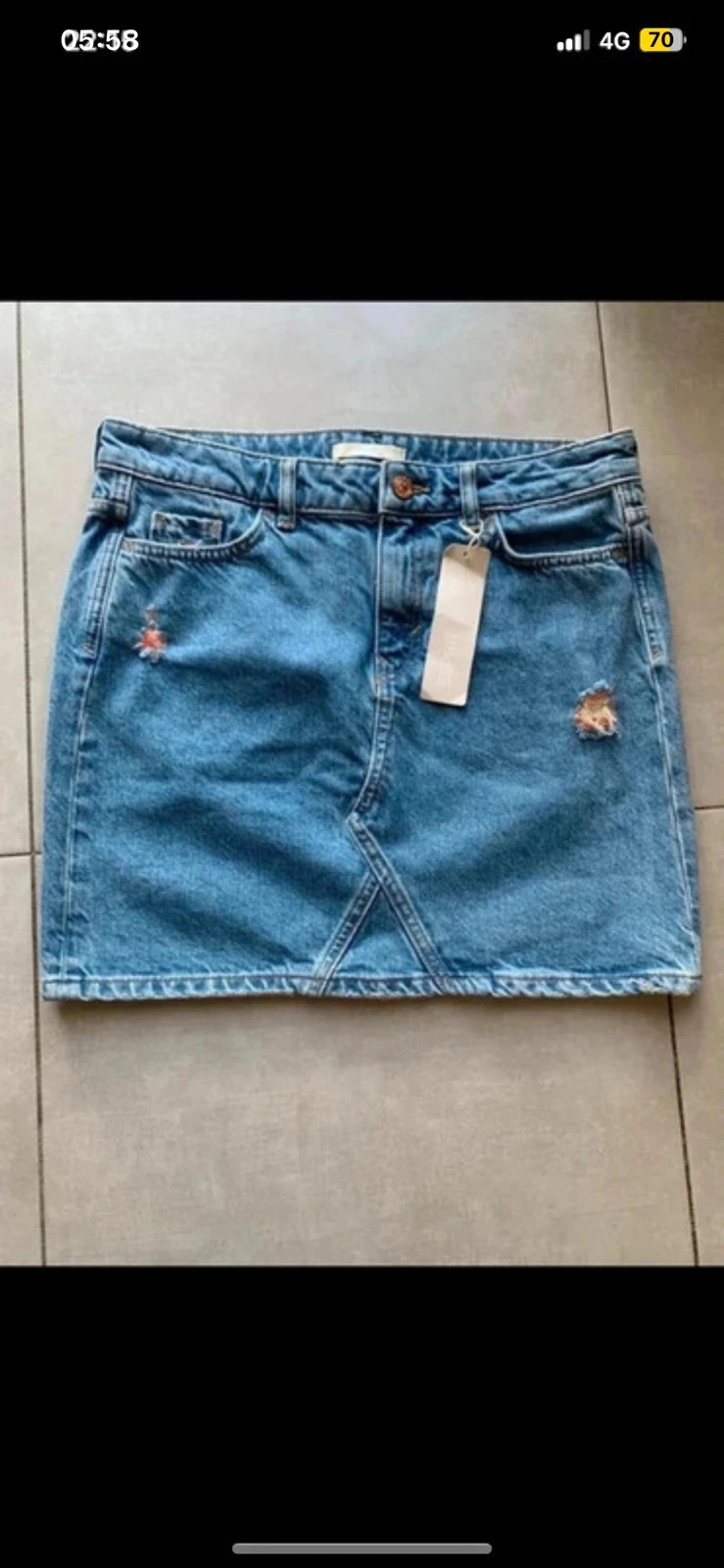 Jupe en jean Esprit T38 neuve avec étiquette – effet used/destroy – Esprit – taille M / 38 / 10 2